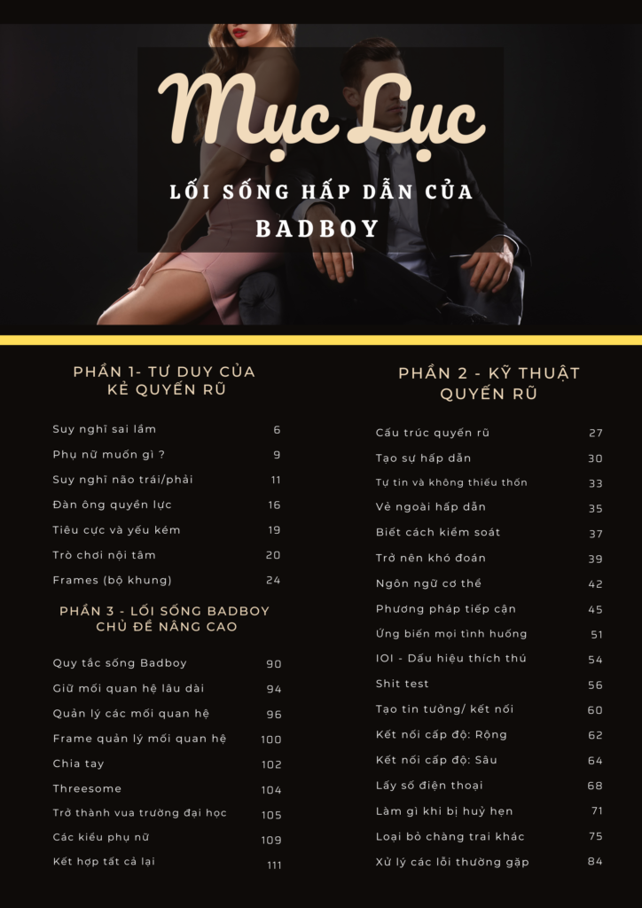 mục lục lối sống badboy